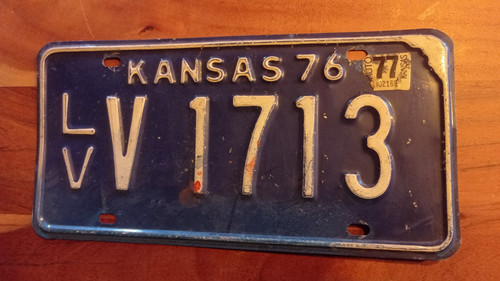 Usa nummernschild kansas 1976 - usa,