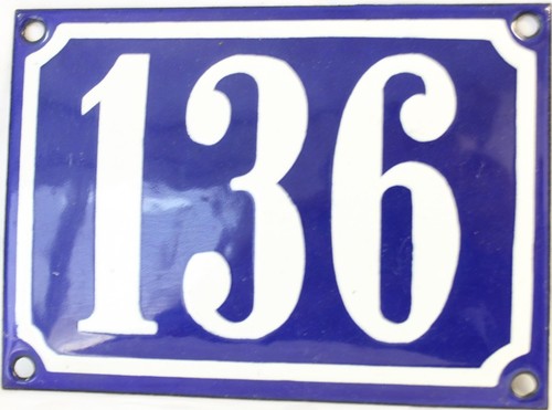 Altes hausnummernschild email - altes,