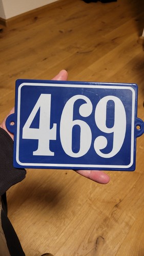 Hausnummernschild emaille - hausnummernschild, nr