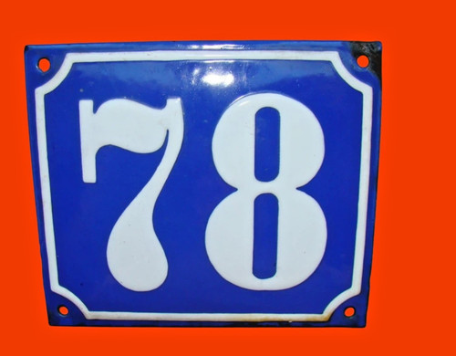 Emaille hausnummernschild - emaille,