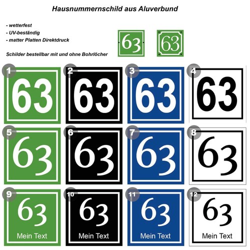 Hausnummernschild hausnummer - hausnummernschild,
