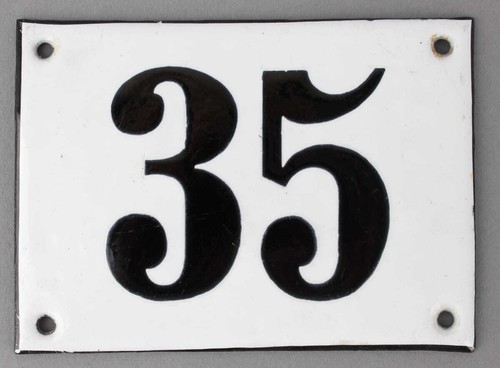 Vintage hausnummernschild - hausnummernschild, nr