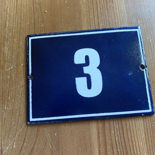 Emaille schild hausnummer - hausnummer, nr3