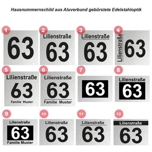 Hausnummernschild hausnummer - hausnummernschild,